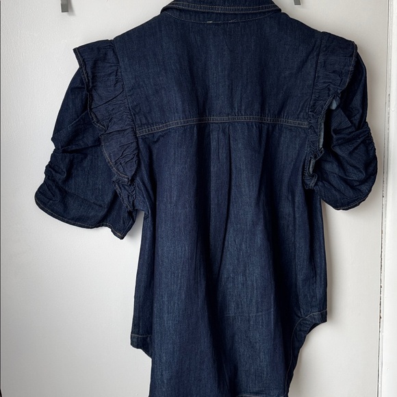 Pilcro Denim Ruffle Button Up Shirt - Picture 4 of 4